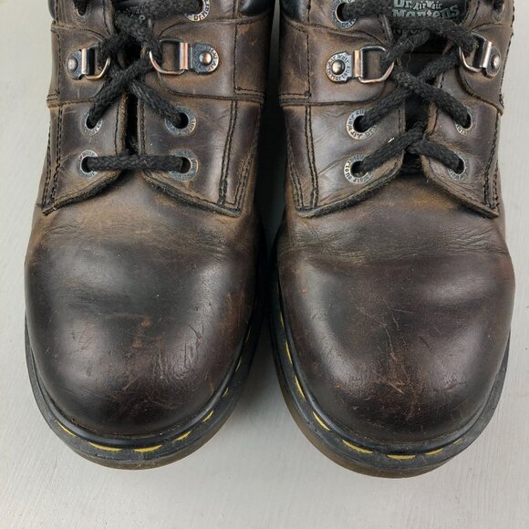 Dr. Martens ENGLAND VTG Mens Size US 8 Brown Leather Industrial Work Shoes 8933 - Picture 5 of 15